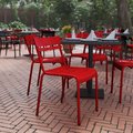 Flash Furniture Red All-Weather Armless Steel Dining Chair, 2PK 2-XU-CH-10318-RED-GG